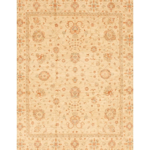 Ahgly Company Indoor Rectangle Abstract Orange Oriental Area Rugs, 2' x 3'