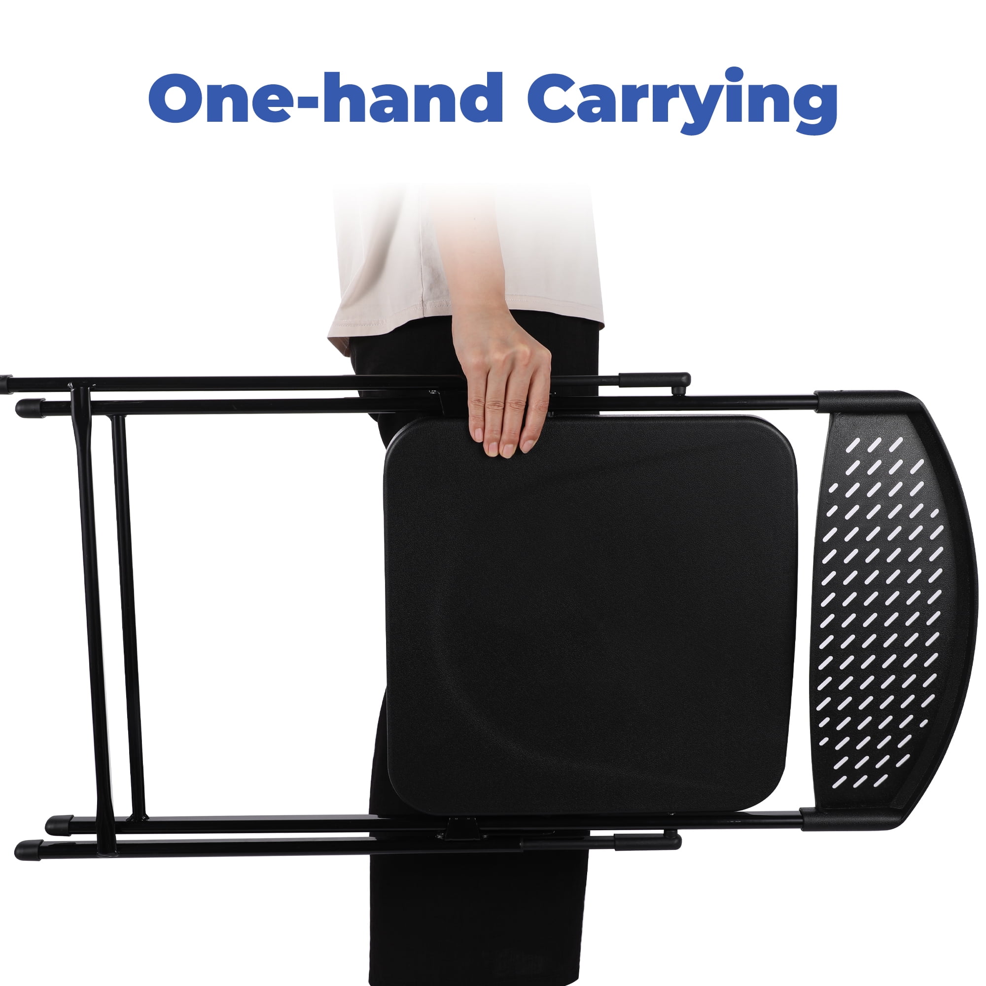Mainstays Resin Light-Weight Folding Chairs, Black
