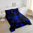 thumbnail image 5 of Manfei Blue Triangle Twin Comforter Sets, Fashion Gradient Bedding Set, 2pcs, 5 of 8