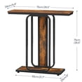 thumbnail image 5 of HOOBRO Industrial 2-Tier Console Table with Geometric Design - Rustic Brown & Black Entryway Storage Stand for Hallway, Foyer, Living Room, Dining Room, and Bedroom, 5 of 10