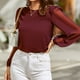 thumbnail image 5 of Tops para mujer Camisas Blusas Elegantes Camisas casuales de manga larga Moda Cómoda Blusa de cuello redondo de color sólido Odeerbi ODB-5, 5 of 7
