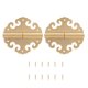 thumbnail image 2 of Bisagras De Puerta Antiguas, Latón De Primera , Resistentes, Duraderas, Brillantes, Estilo Antiguo Clásico, Bisagras De Puerta Doradas, 2 Juegos Con 12 Clavos Para Muebles, 2 of 7