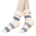 thumbnail image 2 of Gymayou Women Slipper Socks Winter Thick Warm Coral Fleece Fuzzy Socks for Indoor Home Comfort Socks Multicolor #1 One Size, 2 of 3