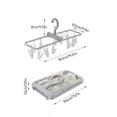 thumbnail image 3 of PRETXORVE Folding Dryer Hanger with 12 Clips Children Adults Dryer Windproof Socks Drying Rack Hanger, 3 of 9
