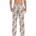 thumbnail image 2 of GZHJMY Men's Tropical Pink Flamingos Sleep Pajama Pant, Soft and Comfortable Lounge Sleep Bottoms with Pockets, Men's Sleepwear with Custom Print, Medium, 2 of 7