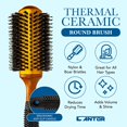 thumbnail image 2 of Large Round Blow Dry Brush - Boar Bristle, Thermal Ceramic Barrel, Professional Anti-Static Roller Hair Brush for Styling and Blow Drying – 20 Row, For Long Hair - By Cantor, 2 of 5