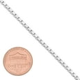 thumbnail image 3 of 2.3mm Solid .925 Sterling Silver Square Box Chain Necklace + Bracelet Set, 26" (Necklace) + 8" (Bracelet), 3 of 7