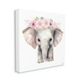 thumbnail image 4 of Stupell Industries Pink Floral Elephant Animals & Insects Painting Gallery Wrapped Canvas Art Print Wall Art, 30 x 30, 4 of 8