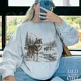 thumbnail image 5 of Vintage Wolf Sweatshirt | Winter Forest Wildlife Pullover, 5 of 8