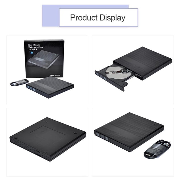 Maoww External DVD Drive USB 3.0 Type C CD Drive Portable CD DVD Burner Writer Rewriter High Speed Data Transfer for Laptop Notebook Desktop PC