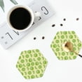 thumbnail image 5 of Pofeuu Various Lemons Print Leather Coasters Set of 6, Round Cups Mugs Mat Pad for Home Kitchen Heat Resistant Drink Coasters,Hexagon, 5 of 7