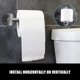 thumbnail image 3 of Soporte de papel higiénico Cuarto de baño Montaje en pared Abanopi 219145, 3 of 7