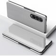 thumbnail image 2 of Compatible with Samsung Galaxy Z Fold 4 Case with Kickstand Leather Clear View Makeup Mirror Design Glitter Luxury Shockproof Protective Flip Case for Samsung Galaxy Z Fold 4 Mirror Sliver QH, 2 of 12