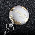 thumbnail image 5 of Dad Pocket Watch Gold and Silver Color Tarnish Resistant with 30 Inch Chain Fathers Watch PW-DAD-3, 5 of 5