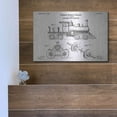 thumbnail image 5 of Luxe Metal Art 'Locomotive Engine Blueprint Patent White' Acrylic Glass Wall Art, 16"x12", 5 of 9