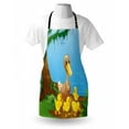 thumbnail image 3 of Kids Apron Illustration of Cute Duck and Her Ducklings at Riverbank Tree and Grass Cartoon Style, Unisex Kitchen Bib Apron with Adjustable Neck for Cooking Baking Gardening, Multicolor, by Ambesonne, 3 of 3