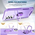 thumbnail image 3 of Nalacover For Samsung Galaxy A53 5G Slim Case,Luxury Hybrid Hard PC and TPU Rugged Bumper 3-In-1 Rotatable Magnetic Ring Kickstand Four Corner Guard Shockproof Anti-Scratch Back Phone Cover.Purple, 3 of 7