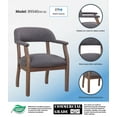 thumbnail image 7 of Boss Office Products Modern Captain's Reception Waiting Room Chair in Slate Grade Commercial Grade Linen, 7 of 7