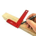 thumbnail image 5 of 200mm Carpenter Right Angle Positioning Ruler Aluminum Alloy Hardwood Woodworking Tool, 5 of 15