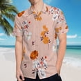 thumbnail image 5 of High Quality Hawaiian Shirts for Men Short Sleeve Aloha Beach Shirt Floral Summer Casual Button Down Shirts Blouses 44AFT2, 5 of 7