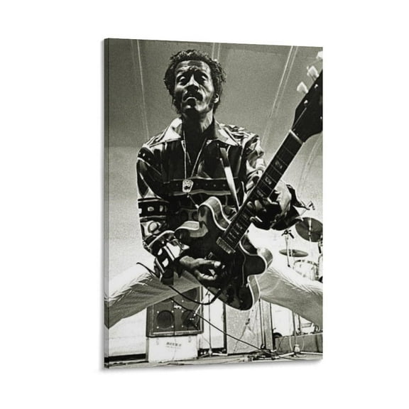 Chuck-Berry Poster Classic Vintage Rock Posters Rock Music Retro Style Poster Artworks Canvas Poster Room Aesthetic Wall Art Prints Home Modern Decor Gifts