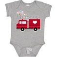 thumbnail image 3 of Inktastic Easter Red Firetruck with Pink Hearts Boys or Girls Baby Bodysuit, 3 of 5