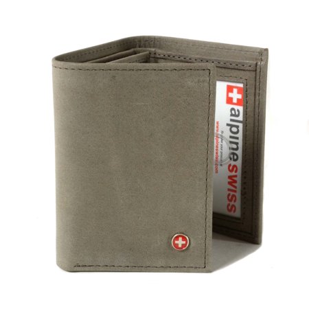 Alpine Swiss Mens Trifold Wallet Extra Capacity Multiple Card Slots 2 ...