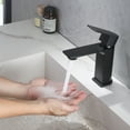 thumbnail image 2 of Single Handle Bathroom Vanity Sink Faucet, Matte Black Single Hole Basin Faucet, 2 of 8