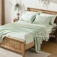 thumbnail image 3 of Davulos 7 Pieces Green Bed in a Bag Queen Comforter Set, Soft Shabby Chic Bedding Set Geometric Boho Bohemian Bed Set with Comforter, Sheets, Pillowcases & Sham, 3 of 9