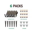 thumbnail image 4 of 4W Landscape Spotlights (6-Pack) | Low Voltage Outdoor Spot Lights - 12V 3000K Outdoor LED Spotlight | Landscape Spotlight for House Lighting Tree Lighting | MR16 4W LED Bulb (Bronze), 4 of 11