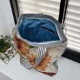 thumbnail image 5 of Bolso de lona con cremallera, bolso de viaje grande ecológico, adecuado para mujeres, 5 of 5