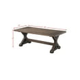thumbnail image 3 of Picket House Furnishings Flynn Traditional Wooden Trestle Coffee Table, Walnut, 3 of 3