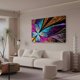 thumbnail image 3 of Póster de lienzo con diseño de mariposa en vitral, decoración para dormitorio, paisaje deportivo, decoración para oficina, regalo, estilo marco, 30 x 45 cm, 3 of 8