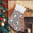 thumbnail image 5 of Coolnut Cow Print Christmas Stocking, Personalized Large Candy Stocking, Xmas Stockings Decoration Hanging Gift for Family Holiday Party Ornaments Decor Fireplace, 5 of 7