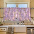 thumbnail image 2 of Yayeee Kitchen Curtains Tier Set of 2 Light Filtering 57"x36" Over Sink Window Panels, Pastel Pink Marble Pattern, 2 of 7