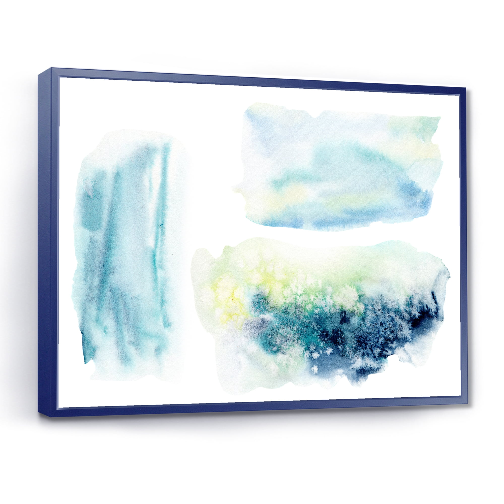Designart 'Abstract Clouds Underwater' Modern Framed Canvas Wall Art Print