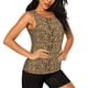 thumbnail image 2 of Fotbe Leopard Print Brown Blusas Sin Mangas para Mujer – Estilo Casual, Corte Suelto, Slim-Fit, Cuello Redondo Deportivo, Tops de Verano para Gimnasio y Yoga-XX-Large, 2 of 7