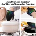 thumbnail image 7 of Pofeuu Night Rainbow Sparkles Print Thickened Mini Silicone Oven Mitts Heat Resistant, Rubber Oven Mitt Gloves, Finger Pinch Grips, Pot Holder, Silicone Potholder, 7 of 7