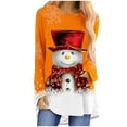 thumbnail image 2 of DPTALR Femmes Décontracté Manches Longues Col Rond Chandail Blouse Ample Style Ethnique Rétro Chemises Imprimées, 2 of 4