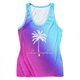 thumbnail image 1 of Gibobby Chaleco estampado de verano casual y de moda para mujer(Morado,CH), 1 of 5