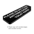thumbnail image 4 of Excello Global Products Please Do Not Flush Wall Sign 9x3 Black/White 3Pk, 4 of 5