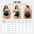 thumbnail image 5 of SHEWIN Plus Size One Piece Swimsuits for Women Summer Basic Sports Tummy Control Bathing Suit with Removable Padding 3X, 5 of 10