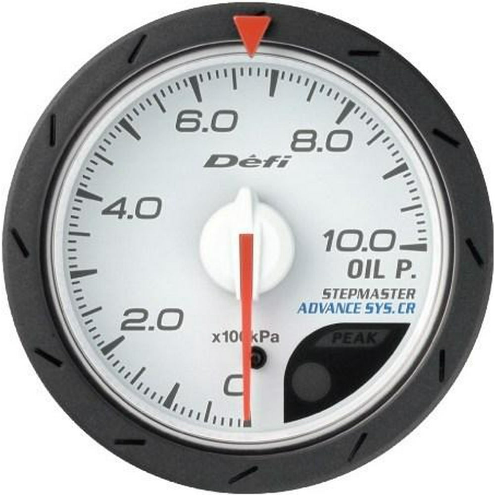 Defi Advance CR 52mm Oil Pressure Gauge (Metric) White DF08101