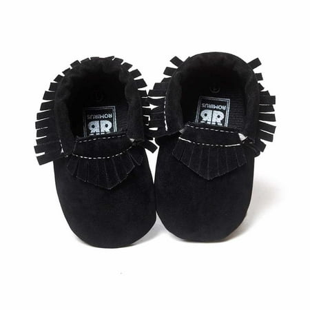 

Leather Baby Moccasins Soft Soled Tassel Crib Toddler Shoes for Boys and Girls