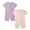 Purple & Pink, variant on MYGBCPJS Baby Boy Romper Sleepsuit Toddler Baby Girl Short Sleeve Bodysuit Pajamas, Bamboo Rayon, Ribbed Knitted, 2-Pack