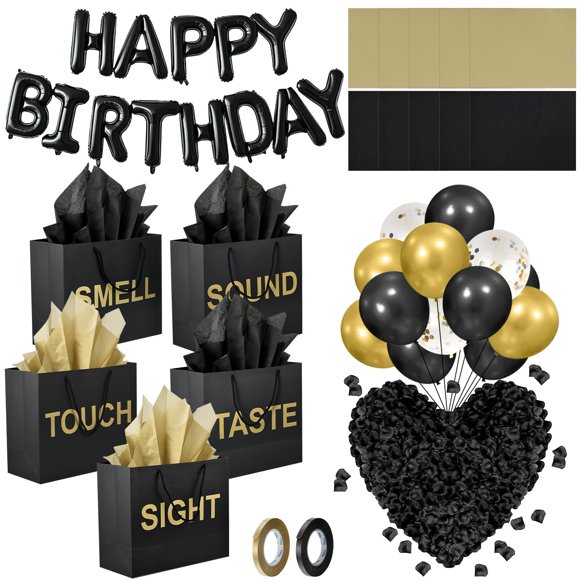 Foxtell 5 Senses - Bolsas de regalo de cumpleaños con cinco sentidos