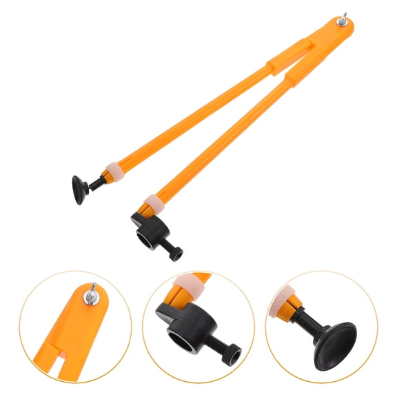 CRAFTHROU 1Set Circular Yellow Plastic Compass for Teaching Aid Professional Tool