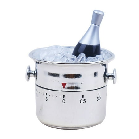 

Creative Wine Cooler Ice Bucket Shaped Kitchen Timer Household 60 Minutes Mechanical Wind-Up Time Reminder Cooking Tool