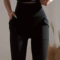 thumbnail image 3 of qucoqpe Womens High Waisted Yoga Pants with Side Pockets Booty Lifting Slim Workout Sports Running Jogging Leggings, 3 of 5