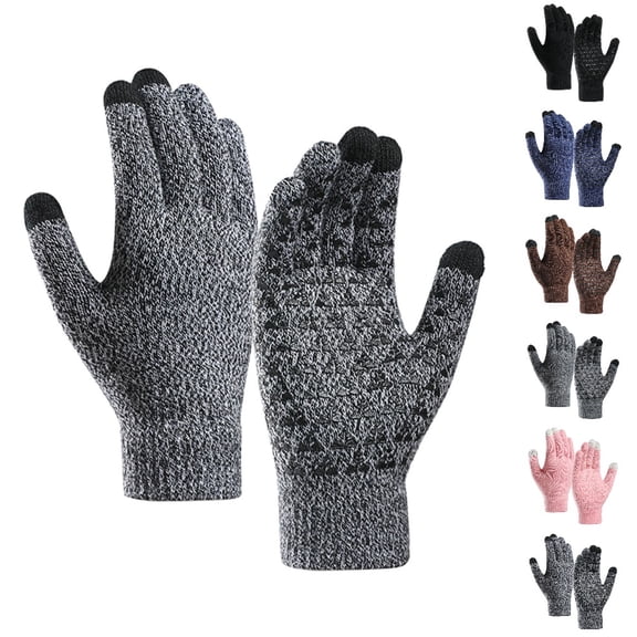 GPOECD Winter Gloves Winter Touchscreen Knit Soft Thermal Elastic Women Gloves Anti